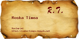 Roska Tímea névjegykártya